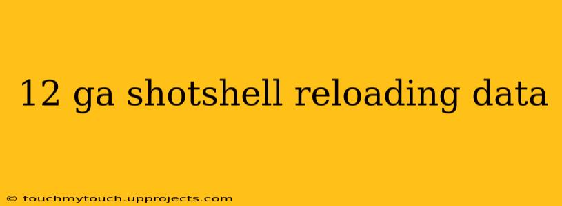 12 ga shotshell reloading data