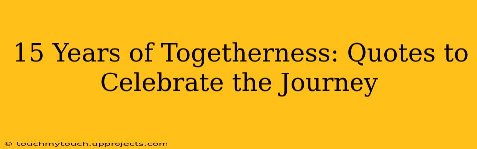 15 Years of Togetherness: Quotes to Celebrate the Journey