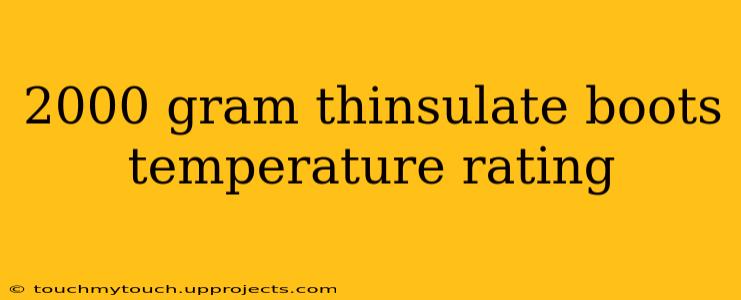 2000 gram thinsulate boots temperature rating