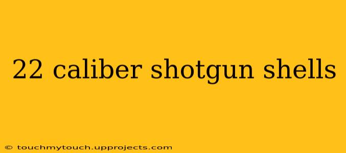 22 caliber shotgun shells