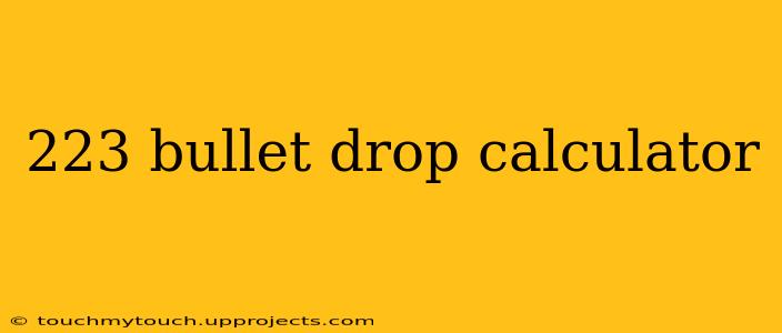 223 bullet drop calculator