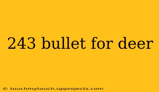 243 bullet for deer