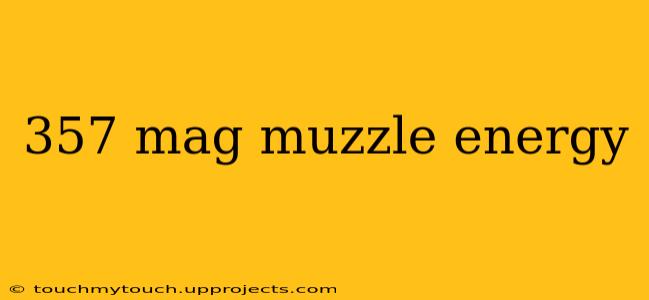 357 mag muzzle energy