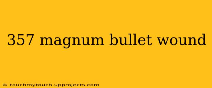357 magnum bullet wound