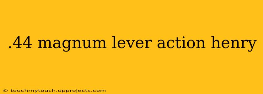 .44 magnum lever action henry