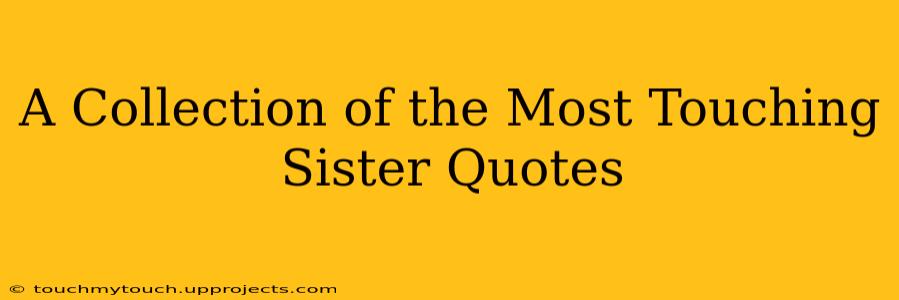 A Collection of the Most Touching Sister Quotes