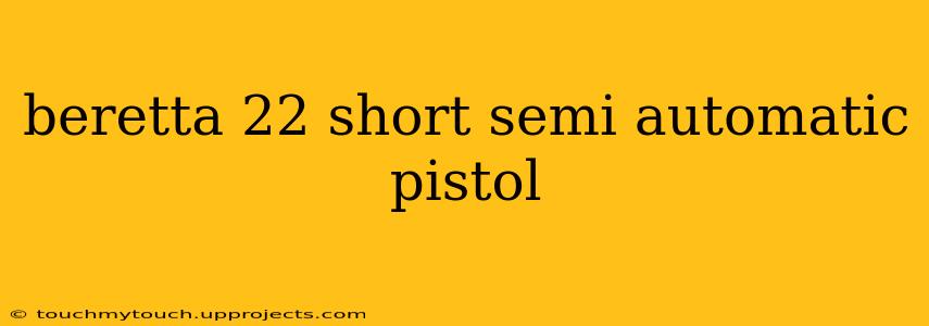 beretta 22 short semi automatic pistol