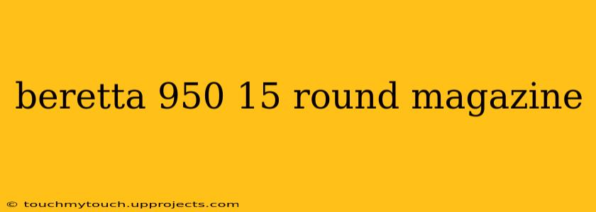 beretta 950 15 round magazine