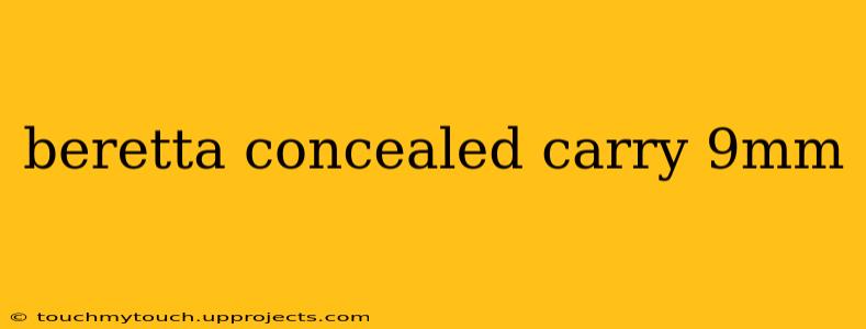 beretta concealed carry 9mm