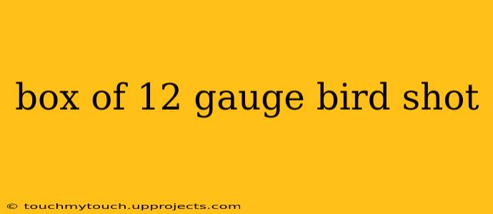 box of 12 gauge bird shot
