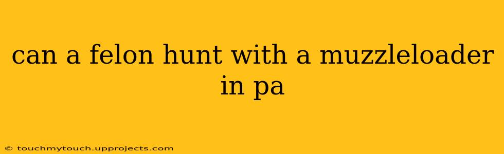 can a felon hunt with a muzzleloader in pa