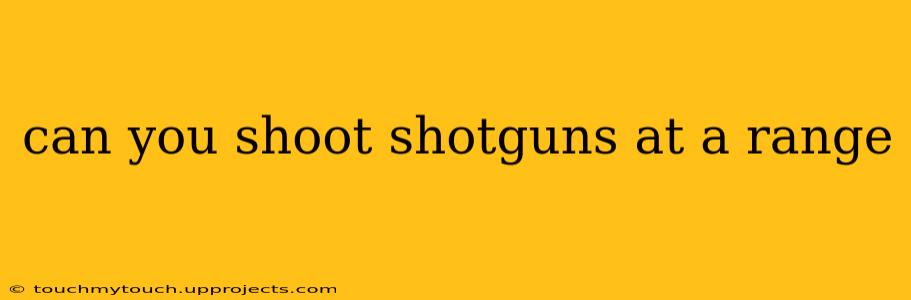 can you shoot shotguns at a range