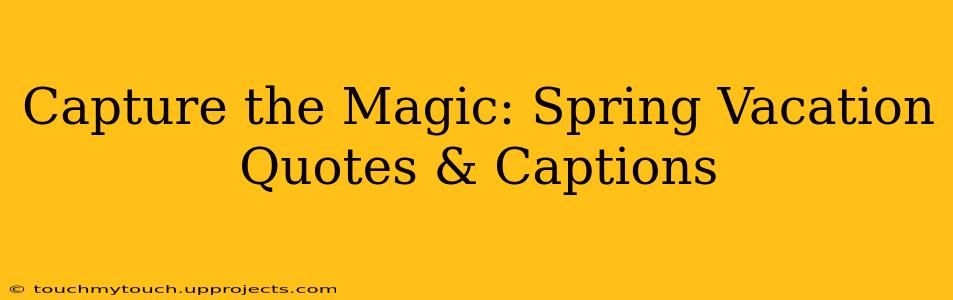 Capture the Magic: Spring Vacation Quotes & Captions
