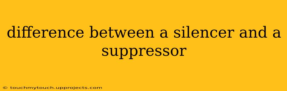 difference between a silencer and a suppressor