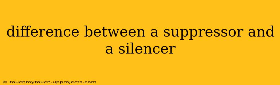 difference between a suppressor and a silencer