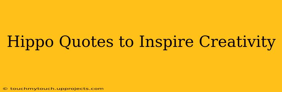 Hippo Quotes to Inspire Creativity