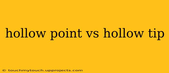hollow point vs hollow tip