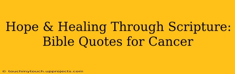 Hope & Healing Through Scripture: Bible Quotes for Cancer