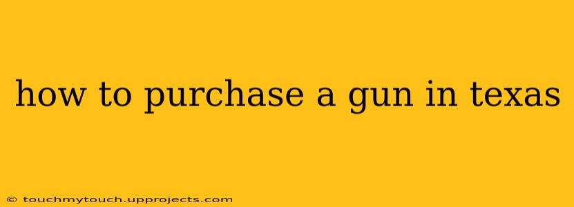 how to purchase a gun in texas