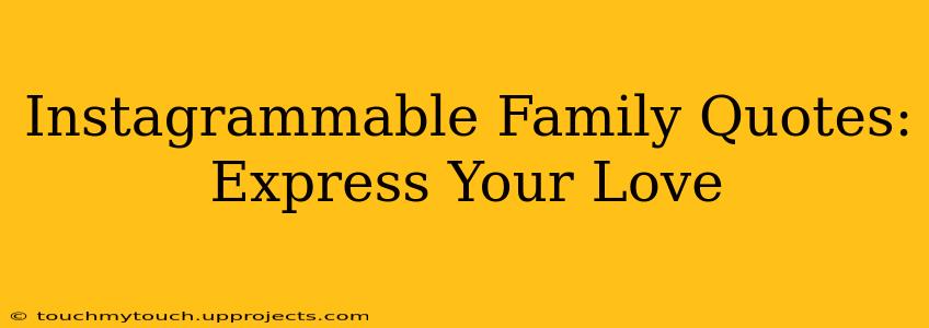 Instagrammable Family Quotes: Express Your Love