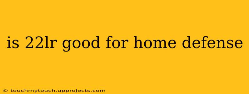 is 22lr good for home defense