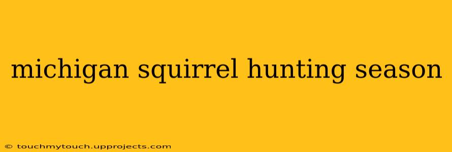 michigan squirrel hunting season