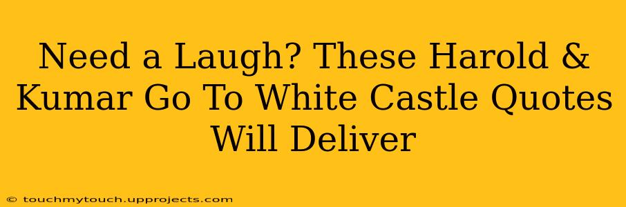 Need a Laugh? These Harold & Kumar Go To White Castle Quotes Will Deliver