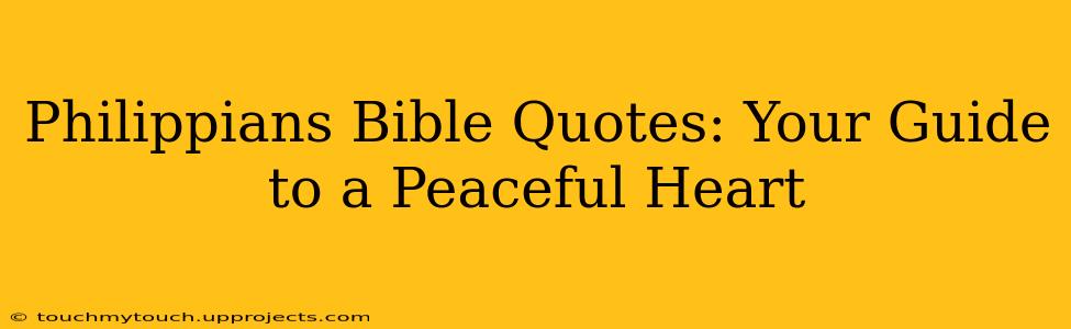 Philippians Bible Quotes: Your Guide to a Peaceful Heart
