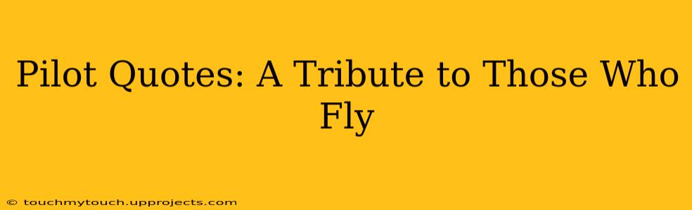 Pilot Quotes: A Tribute to Those Who Fly