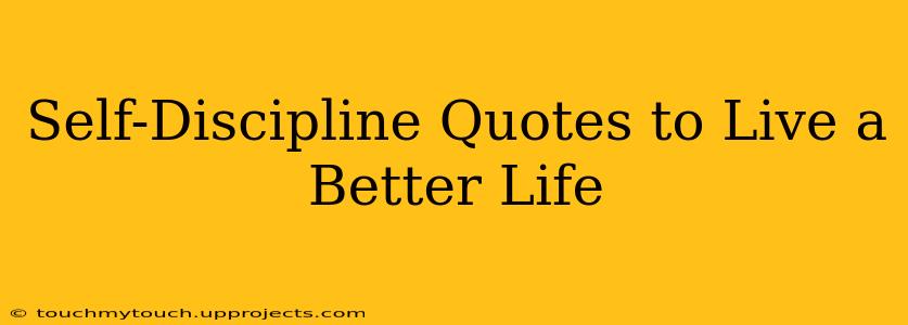 Self-Discipline Quotes to Live a Better Life