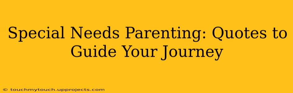 Special Needs Parenting: Quotes to Guide Your Journey