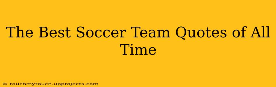 The Best Soccer Team Quotes of All Time