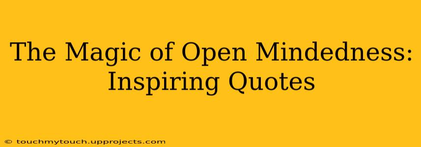 The Magic of Open Mindedness: Inspiring Quotes