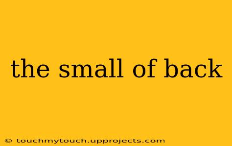 the small of back