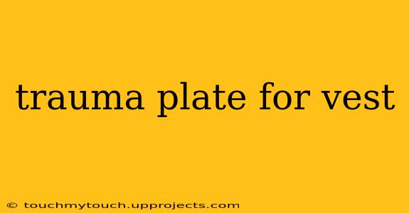 trauma plate for vest