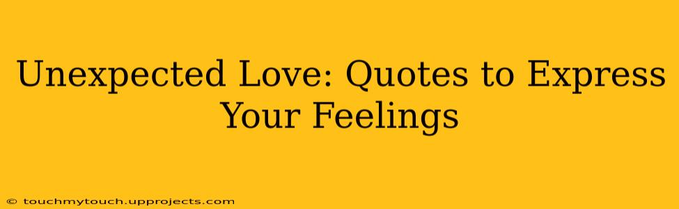 Unexpected Love: Quotes to Express Your Feelings