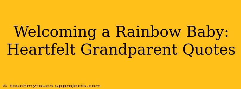 Welcoming a Rainbow Baby: Heartfelt Grandparent Quotes