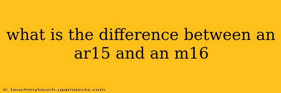 what is the difference between an ar15 and an m16