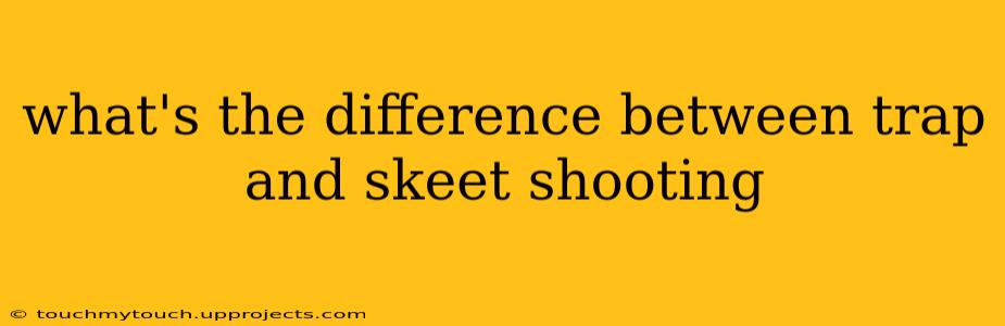 what's the difference between trap and skeet shooting